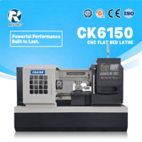 Tour horizontal CNC robuste CK6150-1000 à banc plat, haute rigidité, automatique, précision 0,001 mm, déplacement sur 2 axes