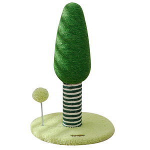 Rascador para Gatos con Columna de Sisal a Rayas y Base Verde para Gatos de Interior, Diseño Antideslizante - Product Image 2
