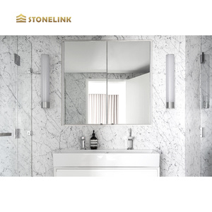 หินอ่อนสีขาว Stonelink ราคาหินอ่อน Carrara สีขาว แผ่นหินอ่อน <span class=keywords><strong>Carrera</strong></span> สำหรับเคาน์เตอร์และพื้น - Product Image 4