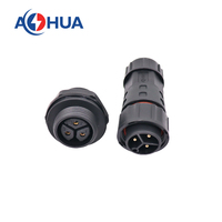 UL/CE/RoHS/ISO Cert 3Pin Connecteur de câble d'alimentation M20 Fil à panneau Prise mâle femelle IP68 Nylon étanche Prise 20A Adaptateur secteur