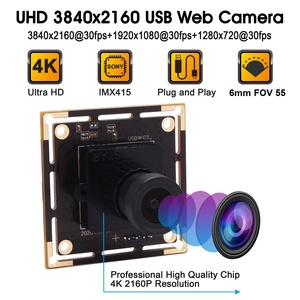 Cámara <span class=keywords><strong>Web</strong></span> con Sensor CMOS 4K 30fps, Enfoque Automático, Micro USB, Módulo de 38x38mm/32x32mm, Lente de 6mm, Campo de Visión de 55 Grados, UVC, Sin Controladores - Product Image 2