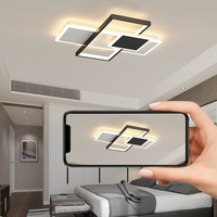 Plafonniers LED modernes carrés en fer et acrylique JACKSUN de haute qualité, à intensité variable, AC 110V-220V, pour salon, bureau, blanc