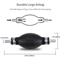 Kit d'outils d'urgence manuel, pompe à siphon pour le transfert d'essence, d'huile et d'eau, design portable en plastique avec tuyau à siphon et pince