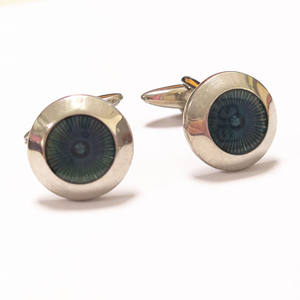 男性ファッションアクセサリー工場卸売眼球銅カフスボタン - Product Image 3