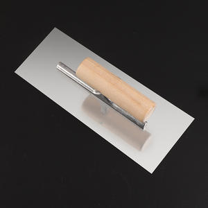 Truelle à lame en acier inoxydable avec manche en bois pour le plâtrage et le grattage pour le travail de maçon et de peintre - Product Image 3