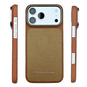 เคสโทรศัพท์หรูหราบางเฉียบลายคาร์บอนไฟเบอร์แบบแม่เหล็กสำหรับ iPhone 17 Pro Max 17 Pro  แผงหลังหนัง PU ป้องกันแรงกระแทก ฝาหลังแข็ง - Product Image 1