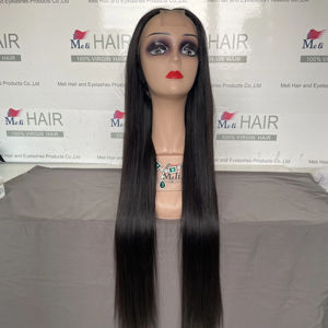 باروكة شعر بشري 2x6 بقصة مستقيمة تغلق في المنتصف للبيع، الجزء غير مرئي من الشعر المستعار مصنوع من الدانتيل وبالكثافة العالية 200%، رخيص الثمن وقصة تغلق بقصة 2x6 من الدانتيل الشري - Product Image 4