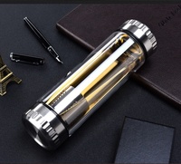 Bouteille d'eau à double paroi en verre borosilicate sans BPA, ml, bouteille d'eau à deux ouvertures, avec infuseur de thé, de qualité supérieure