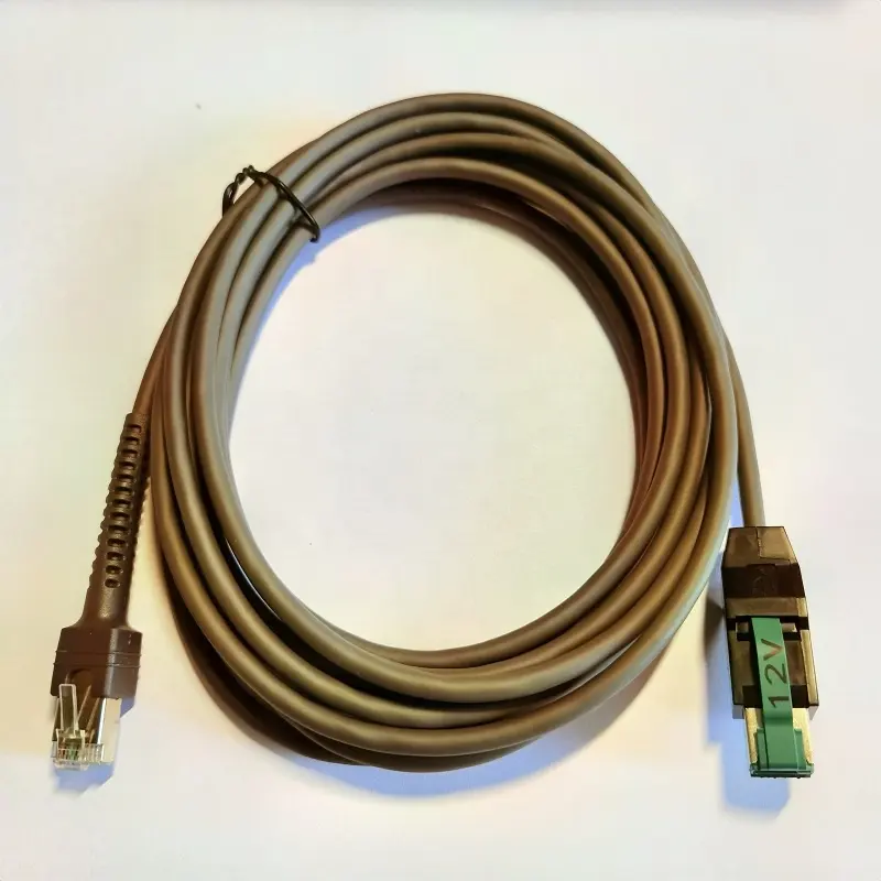 Rj45 kabel usb bertenaga jantan ke 12V untuk IBM Printer Zebra POS CBA-U52-S16PAR