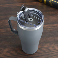 Grand couvercle de gobelet en acier inoxydable isolé sous vide à double paroi de 20oz, matériau 304, pour le stockage des bouteilles d'eau et de bière.