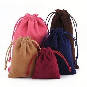Custom Suede Soft Velvet Drawstring Recyclable Craft Promotional <b>Gift</b> <b>Bags</b> for Christmas <b>Wedding</b> Jewelry Phone Camera Earphone - Product Image 6