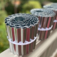 Bordes de Metal Corrugado para Jardín, Bordes de Paisaje para Macizos de Flores, Bordes Flexibles, Bordes de Jardín Galvanizados