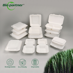 Kemasan Kue Donat dari Ampas Tebu Biodegradable Ramah Lingkungan, Wadah Makanan, Kotak <span class=keywords><strong>Burger</strong></span> dari Tebu - Product Image 2