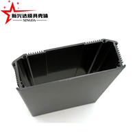Boîtier de dissipation thermique en aluminium extrudé anodisé gris à double ailette pour module de carte de circuit imprimé d'alimentation