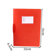 Dossiers en PP de Couleurs Assorties - Format A4/Letter avec Poche pour Étiquette Nom |   Organisateur de documents durable avec fermeture à pression et impression UV