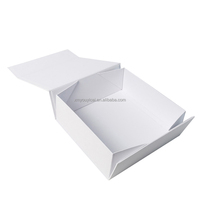 Boîte cadeau magnétique pliable avec logo personnalisé, finition brillante ou mate, boîte rigide blanche pour chaussettes, gaufrage en fourrure, pelliculage mat
