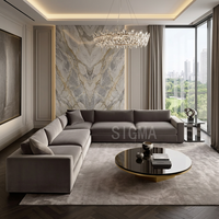 Ensemble de canapés d'intérieur en bois massif avec coussins confortables pour salon et chambre d'hôtel