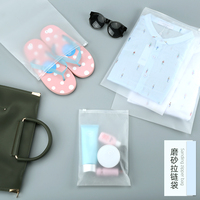 JM16 Emballage en plastique biodégradable mat/givré à impression personnalisée Sac à fermeture éclair transparent Sacs à fermeture éclair avec logo pour vêtement