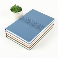 Nouveau carnet A5 à couverture rigide en cuir souple gaufré double dragon, reliure cousue, pour bureau, papeterie, bloc-notes, carnet de réunions et de notes de travail