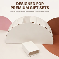 Boîte cadeau calendrier de l'avent personnalisée de forme spéciale semi-circulaire, avec tiroir coulissant, gaufrage, recyclable, moderne et luxueuse