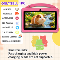 Nouvelle tablette éducative YPORANGECHENG 7 pouces Android 14 pour enfants, 3 Go + 32 Go, processeur MTK Quad Core, batterie 3000 mAh, Wi-Fi, 1024x600, garantie 1 an