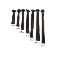 Extensions de cheveux indiens Remy de haute qualité, cheveux vierges humains premium, dreadlocks teints, 8 pouces à 20 pouces, double tressage à la machine