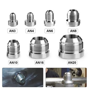 Raccord mâle droit en acier inoxydable billette AN6 AN8 AN10 AN12 AN16 AN20 pour soudure, adaptateur de raccord de tuyau de protoxyde d'azote - Product Image 1