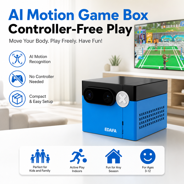 AI Body Motion Recognition Game Console Kids Family Interactive Indoor Sports Gaming Box Gift for 3-12 Years Old