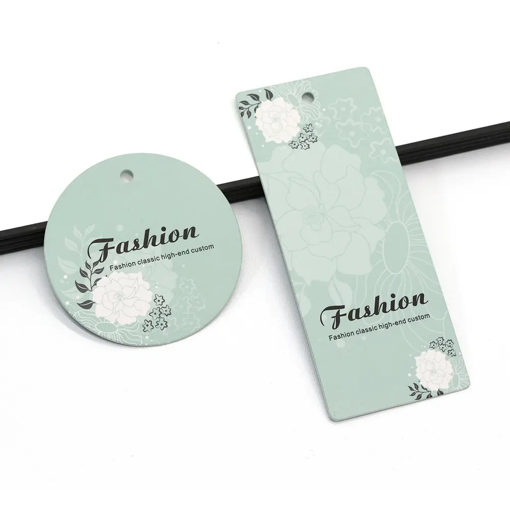 Eco Friendly Recycled Clothing lingerie Hang tags Printed Paper Luxury Custom Hang Tag