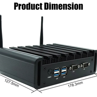 Mini Ordenador EGLOBAL Sin Ventilador, Intel Core i7 8559U, 2*DDR4, M.2, MSATA, Windows 10, 2*LAN, DP, 2*HD, 4*USB, 2*RS232, Puertos COM, LINUX