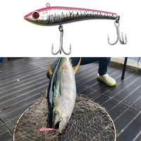 Ventes en gros de leurres de pêche VIB coulants de 130 mm 70 g, appâts pour gros poissons, thon, hameçon triple VMC, pêche à la traîne, poisson-volant, GT, leurre de pêche dur