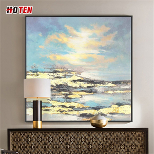 HOTEN Dipinto a Olio su Tela <span class=keywords><strong>di</strong></span> Paesaggio Marino in Stile Realistico con Barca, Fatto a Mano su Misura, Originale <span class=keywords><strong>di</strong></span> Artisti Famosi - Product Image 1