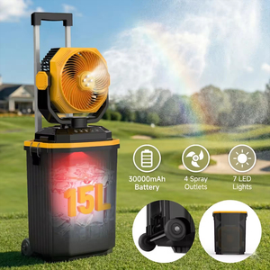 <span class=keywords><strong>Ventilateur</strong></span> de camping mobile 15L avec pulvérisation d'eau 30000 mAh, oscillation, minuterie et lumière LED - Product Image 2