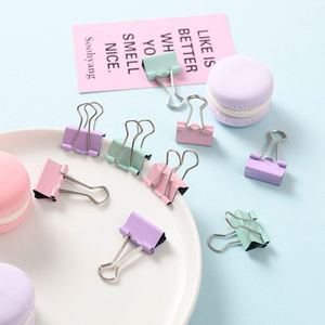 Agrafeuse à clips de couleur Makaron, fourniture directe du fabricant, ensemble de papeterie créative pour étudiants avec épingles à pression - Product Image 5