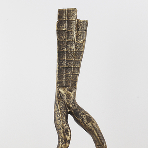 Scultura Astratta in Metallo Intagliato a Mano con Texture, Gambe in Marmo, Bronzo Dorato e Argento, Arte Moderna di Lusso per <span class=keywords><strong>Scrivania</strong></span>, Bancone o Showroom - Product Image 4