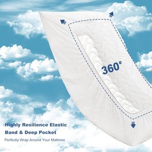 Protector de Colchón 100% Impermeable - Protección de Doble Capa, Cubrecolchón Acolchado Silencioso con Bolsillo Profundo - Product Image 2