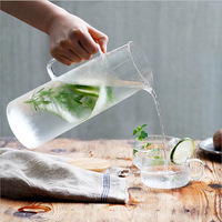 Vente en gros de pichet à eau/boissons/boisson en verre borosilicaté pichet résistant à la chaleur pot d'eau froide