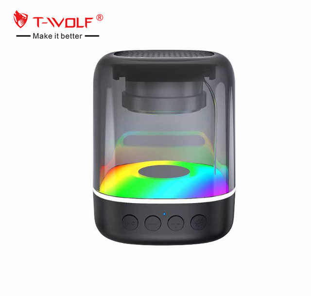 Portable Mini Wireless Speaker USB Stereo Sound Music Box Transparent Fashion Battery Plastic Enceinte ABS