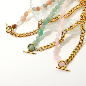 Collier en acier inoxydable, pierre de guérison, nouveau style 1 pièce - Product Image 5