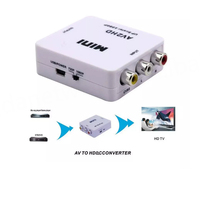 Mini convertisseur AV2HD 1080P, boîte de conversion AV HD, adaptateur AV HD 3 entrées RCA Composite CVBS Noir/Blanc, garantie 12 mois, lecteur HD, boîte cadeau