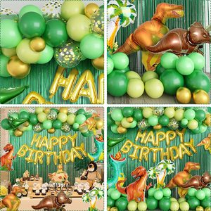 Decorazioni per Festa di Compleanno a Tema Dinosauro Kit Arco di Palloncini Verdi e Dorati per Forniture per Feste di Compleanno per Bambini - Product Image 2