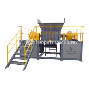 Double Shaft Roller Rubber Shredder Machine Full Automatic Waste Tyre Recycling Plant for Powder