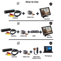 Sony CCD 700TVL Mini Bullet CVBS Caméra Analogique Portable Petite Caméra de Sécurité CCTV avec Bouton de Menu OSD