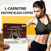 Café Noir Instantané à l'Enzyme L-Carnitine pour la Perte de Poids, Boisson Keto à Base de Plantes, Café Minceur Stimulant pour le Régime