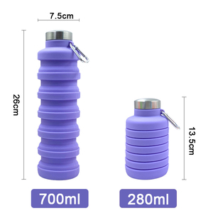 New Design <b>Large</b> 700ml Eco-friendly Portable BPA Free Silicone <b>Water</b> <b>Bottle</b> Silicone Travel <b>Bottle</b> - Product Image 6