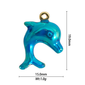 Copper Alloy Seashell Dolphin Charms Multicolored DIY Jewelry Pendant Ocean Series Necklace Accessory Unisex - Product Image 2