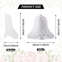 5 cloches de mariage en acier inoxydable, suspendues en forme de nid d'abeille, 12 pouces, blanches |   Décoration de mariage réutilisable pour la fête nuptiale à domicile