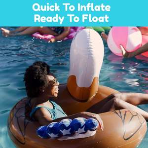 Flotador Inflable de Piscina con Forma de Águila Calva, Anillo de Natación de Vinilo Resistente para Diversión Acuática en Verano - Product Image 3