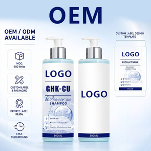 Autocollant personnalisé 300ml GHK-Cu Shampooing à la feuille <span class=keywords><strong>de</strong></span> Thuja, soin pur du cuir chevelu, shampooing au peptide <span class=keywords><strong>de</strong></span> cuivre - Product Image 6