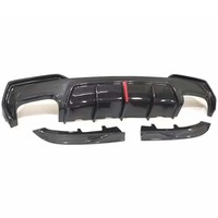 Diffuseur arrière en fibre de carbone G22 pour BMW Série 4 G22 G23 440i Coupé 2021+ Style D avec lumière LED, lèvre de pare-chocs arrière, kit carrosserie